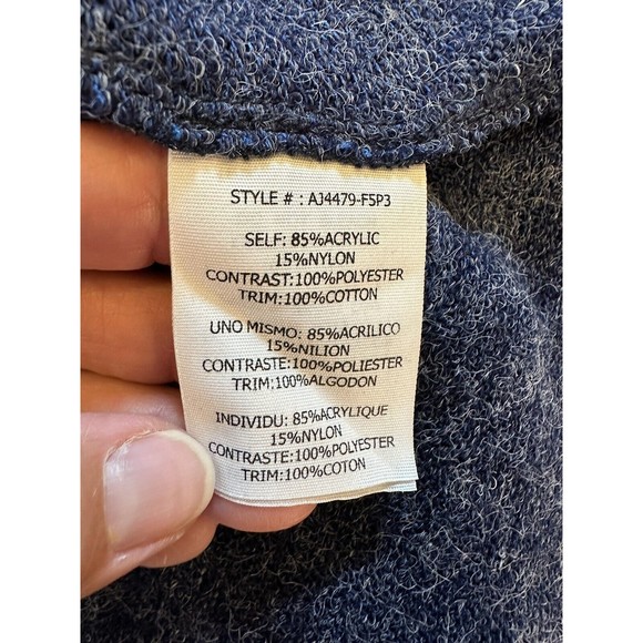 Altar’d State Ruffle Button Down Blue Sweater Cardigan Dress Small Side Pockets - Picture 16 of 16